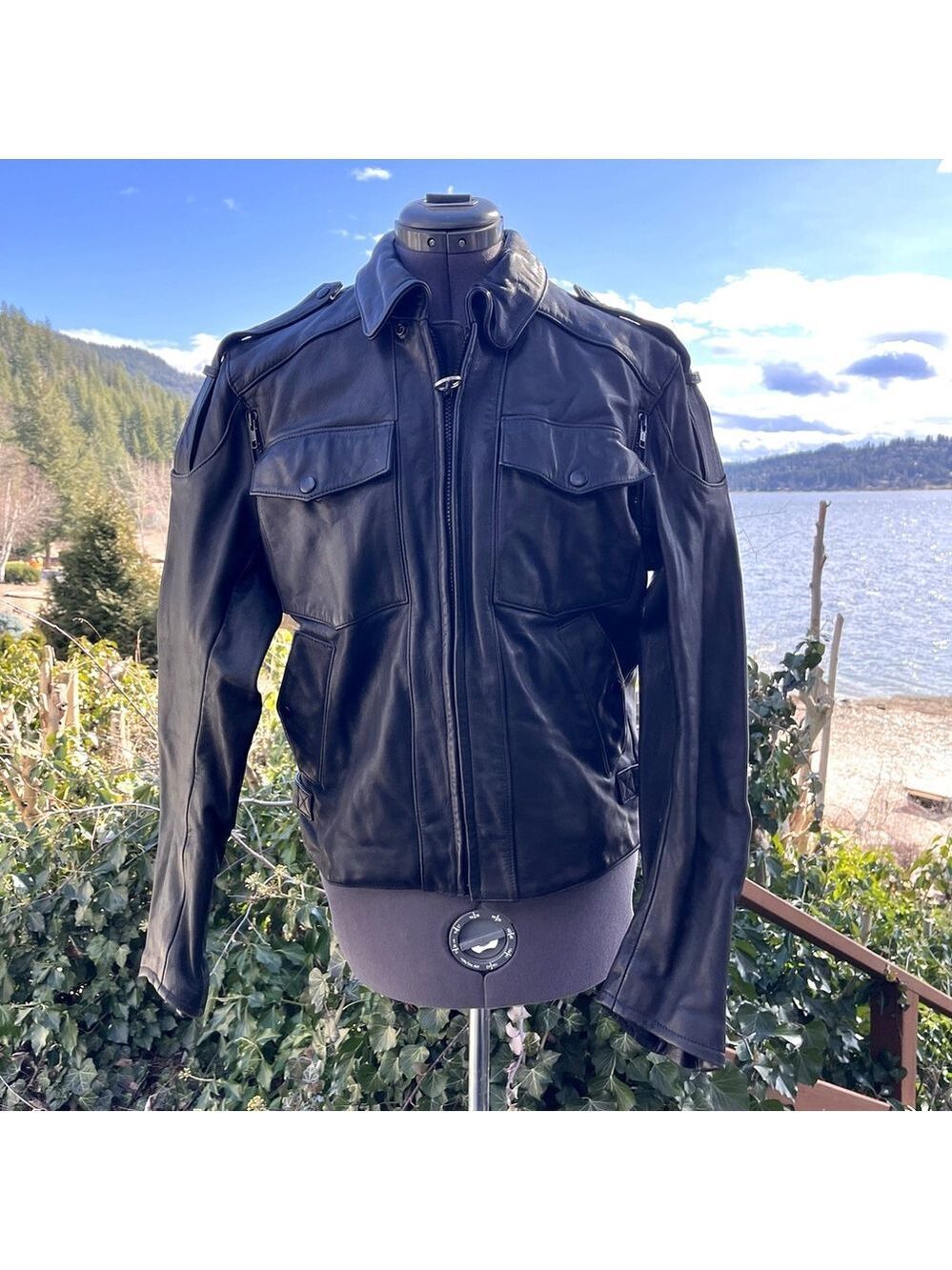 Hein Gericke Harley Davidson Women’s 40 R Leather Motorcycle Jacket * READ KR